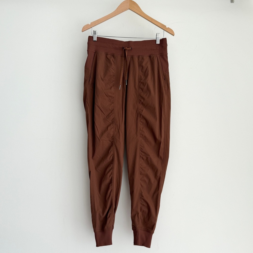 Lululemon Dance Studio Jogger Womens 6 Brown Mid Rise Luxtreme Drawstring Gym